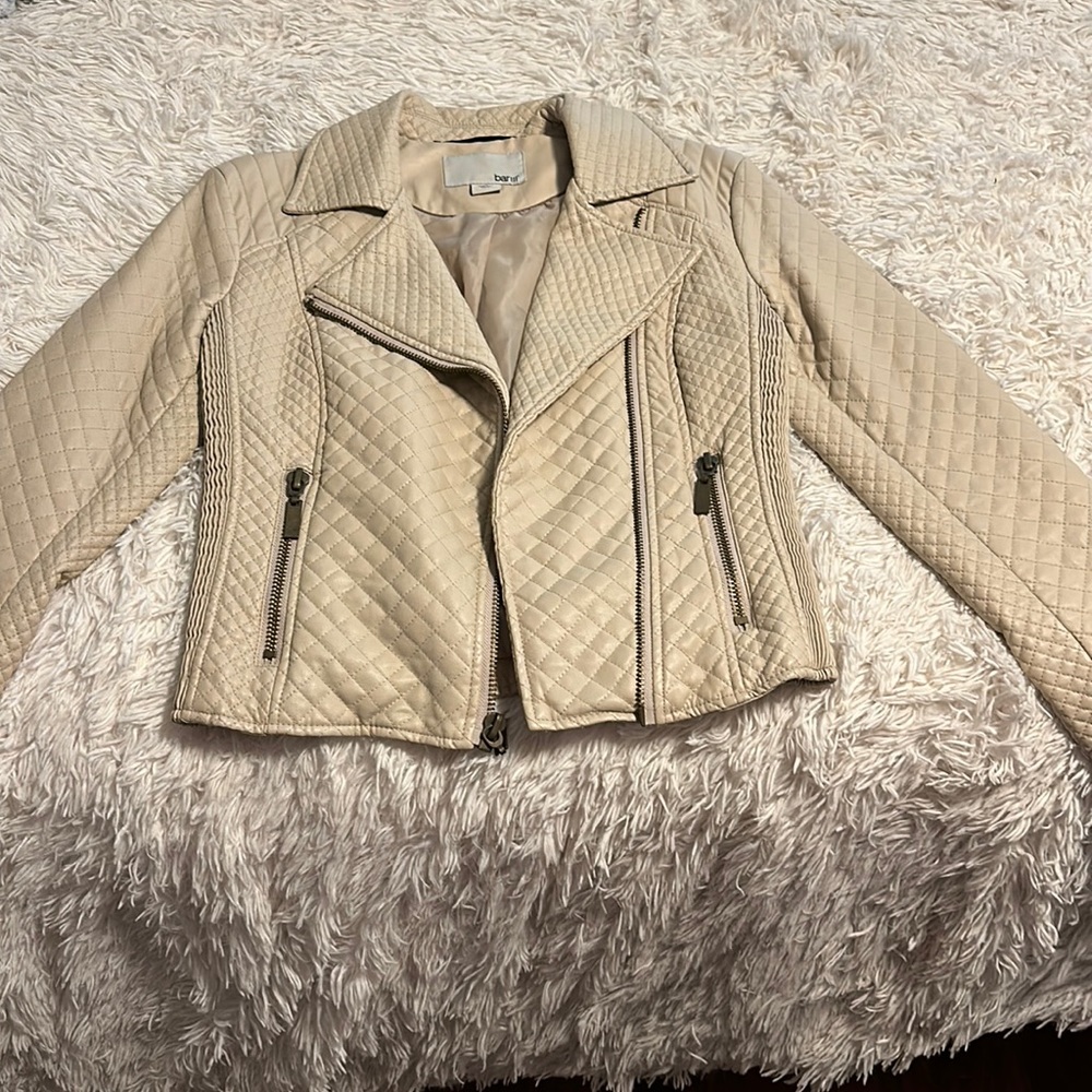 Tan leather jacket